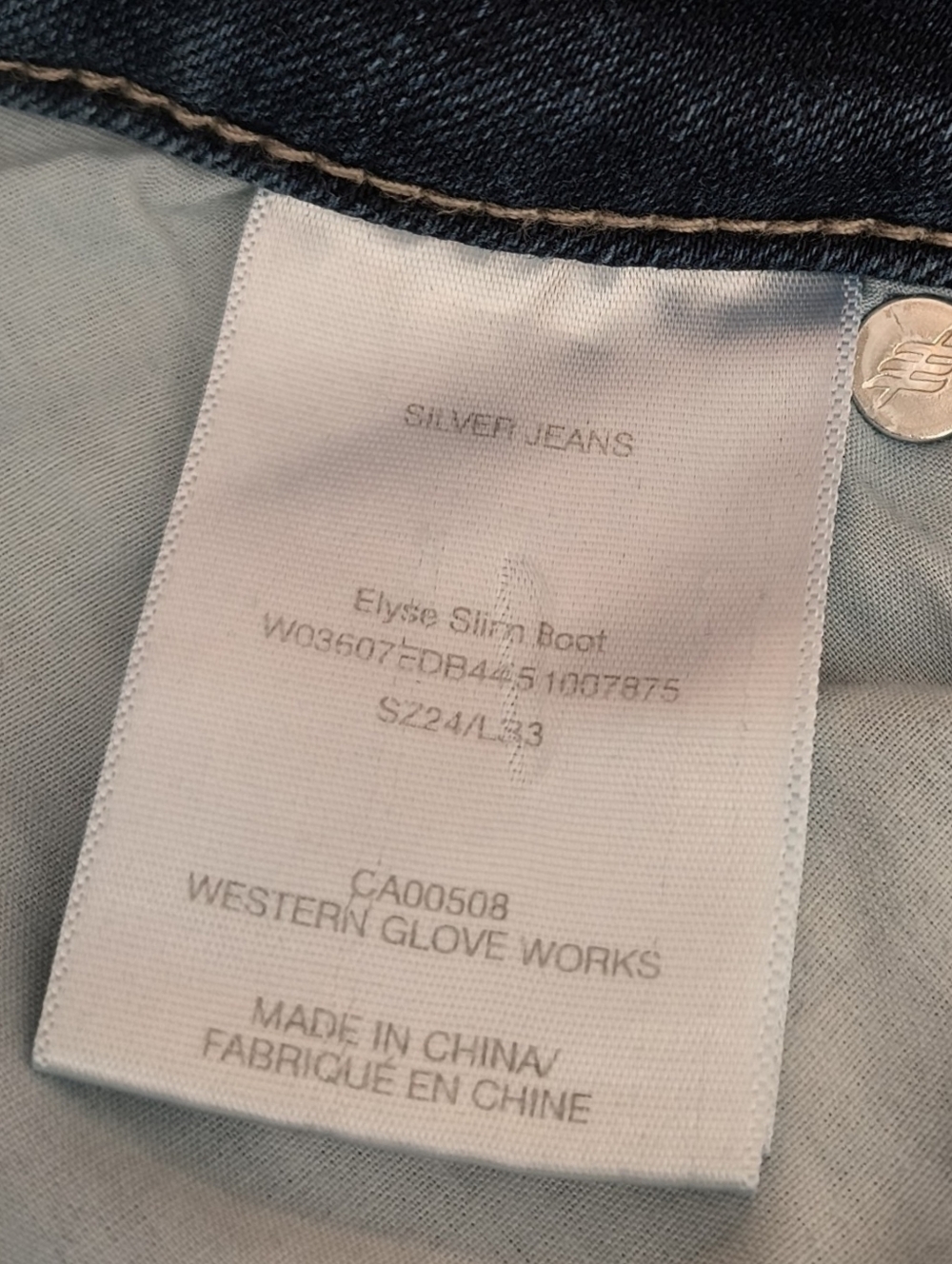 Silver Elyse Plus Size Slim Boot Cut Jeans Size 24 - Picture 7 of 8